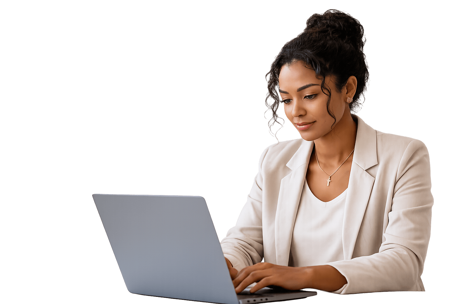 Marketing strategist reviewing digital campaign performance on a laptop